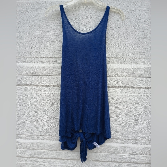 Blue Life California Plunge Back Knotted Mini Tank Dress Cover-up Women S XS - Picture 1 of 8
